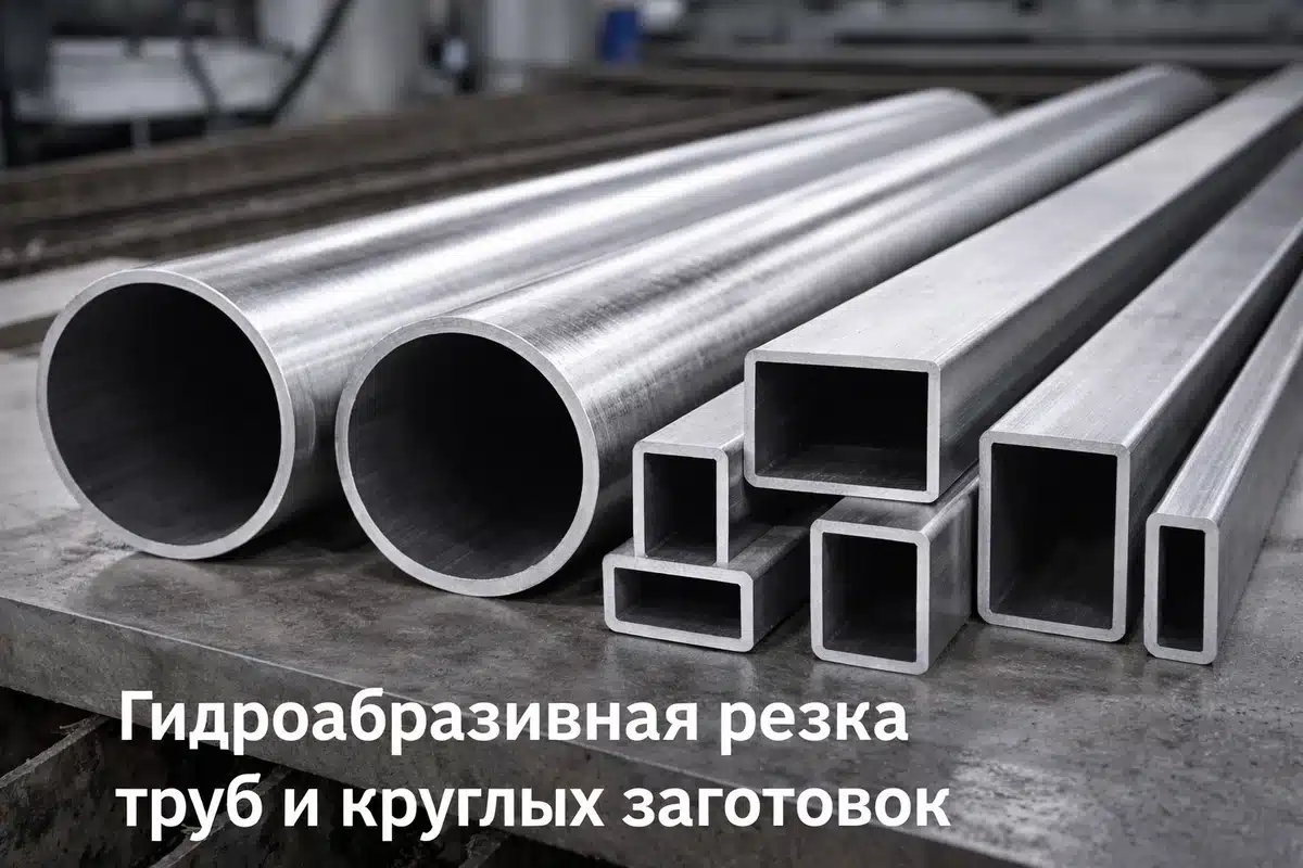 идроабразивная резка труб и круглых заготовок в Санкт-Петербурге