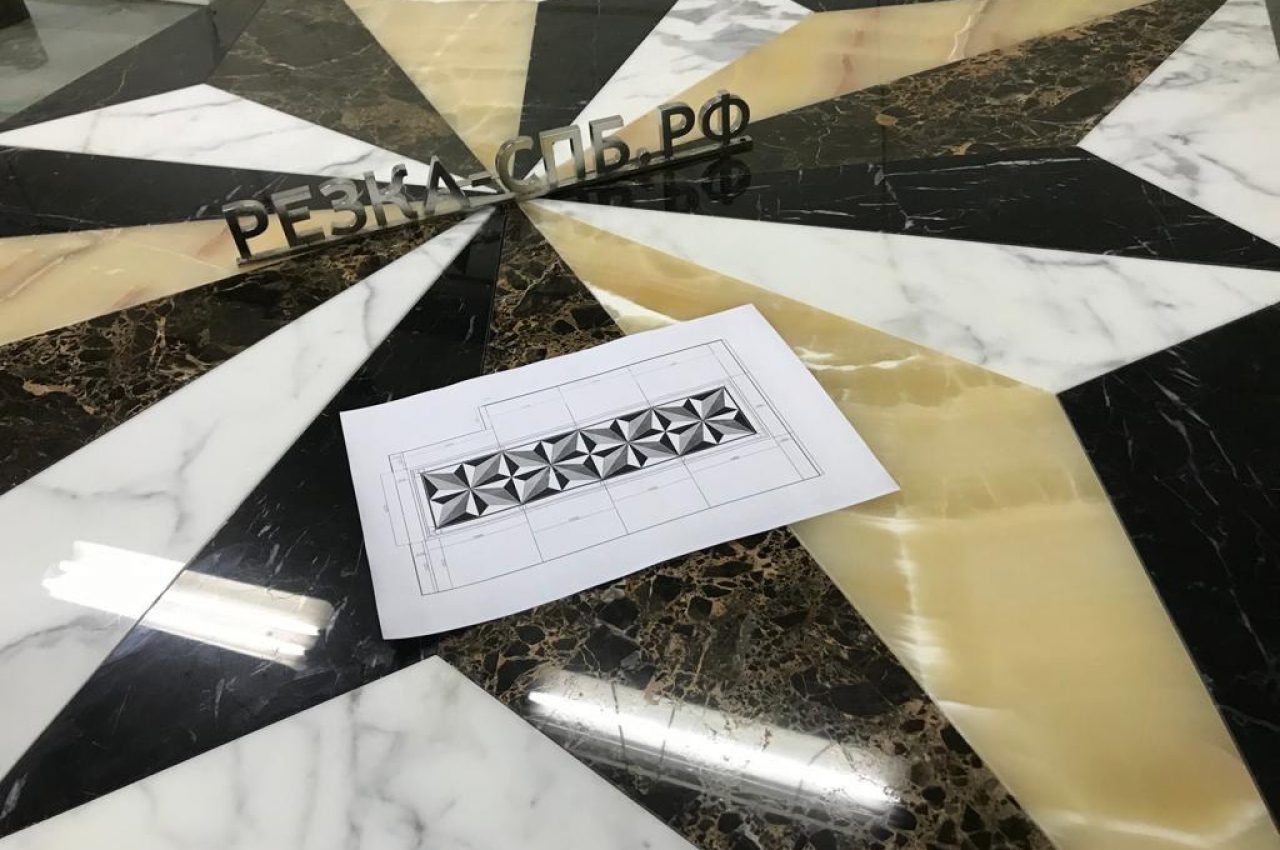 Изготовление мозаики из натурального камня по чертежу