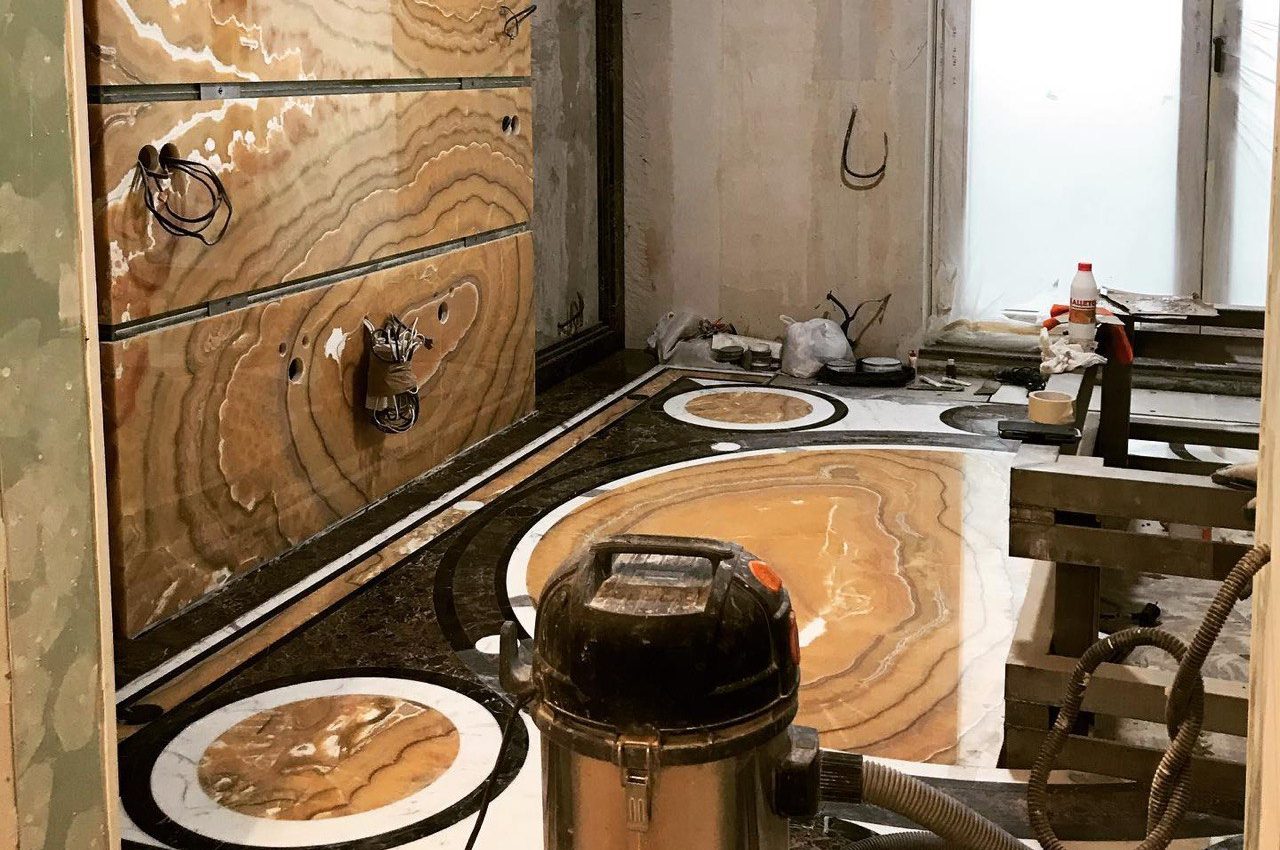 Мозаичное панно из натурального камня на заказ
